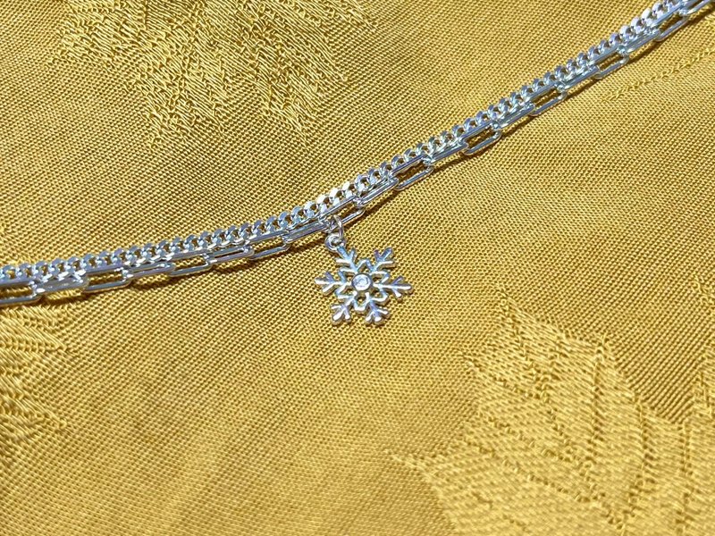 I Snowflake I 925 sterling silver bracelet - สร้อยข้อมือ - เงินแท้ สีเงิน