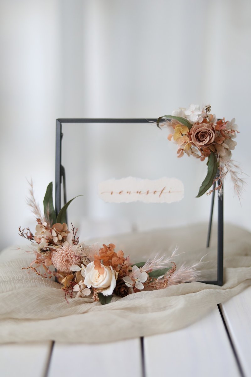 Romantic Flower Frame Home Decoration Birthday Gift Preserved Flowers Dried Flowers - จัดดอกไม้/ต้นไม้ - พืช/ดอกไม้ 