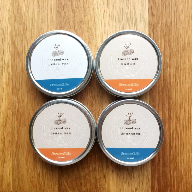 Streamlife黑濯 - 手工護木油 - 亞麻仁油 (100 ml) - 其他 - 蠟 透明