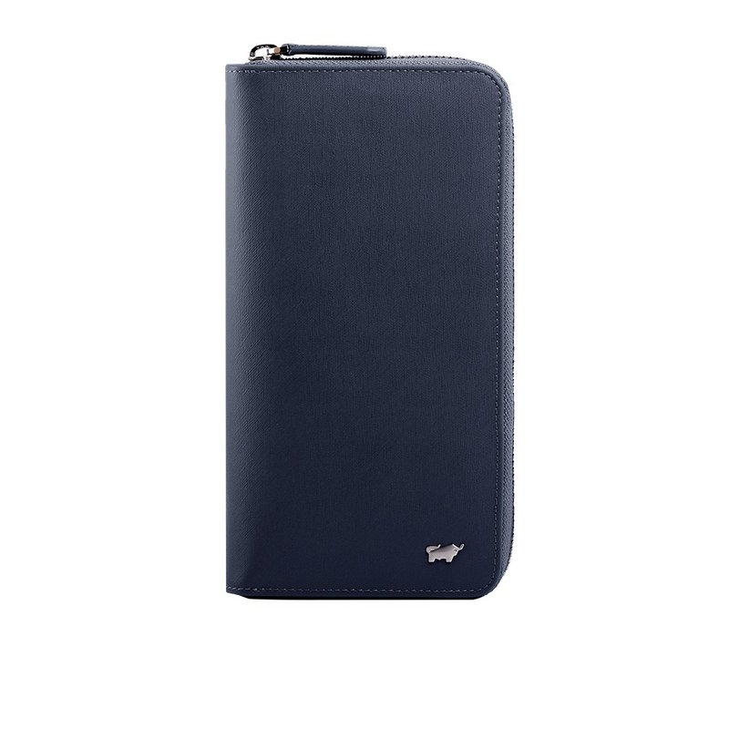 【免費升級送禮包裝】HOMME-M紳士 21卡拉鍊長夾-藍色/BF306-305 - 錢包/皮夾/長短夾 - 真皮 藍色