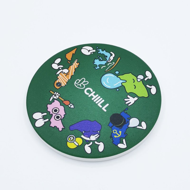 CHI We Love This City Diatom Mud Coaster - Coasters - Pottery Multicolor