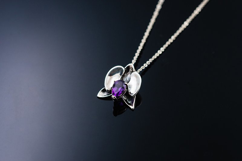 -Lan-Pendent Pendent / Necklace Necklace - Necklaces - Sterling Silver Purple