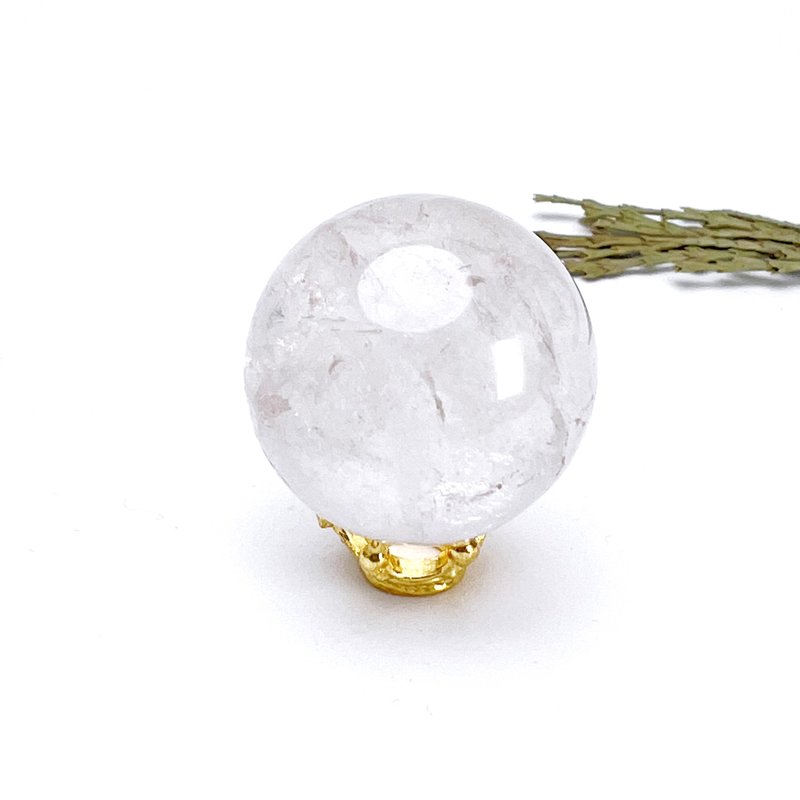 滿點。水晶球 一圖一物 擺件 療癒 有礦坑 l 彩虹晶球 福利品 l - 擺飾/家飾品 - 水晶 白色
