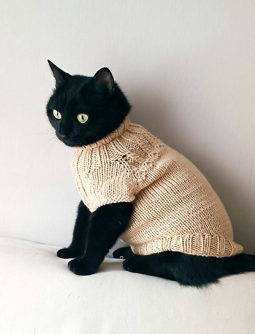 StylishCatDesign Cat sweater Sphynx sweater Wool cat jumper Sphynx cat sweater Small dog sweater