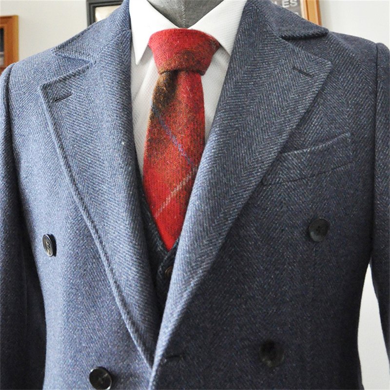 Harris tweed retro wool tie harris tweed British style casual retro tie male - Ties & Tie Clips - Wool 