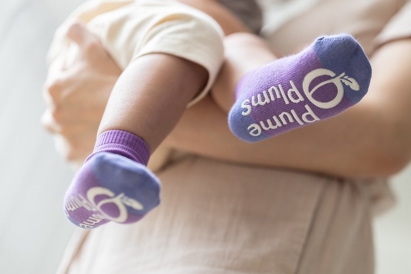 CLASSIC PLUME - PURPLE - Baby Socks - Cotton & Hemp Purple