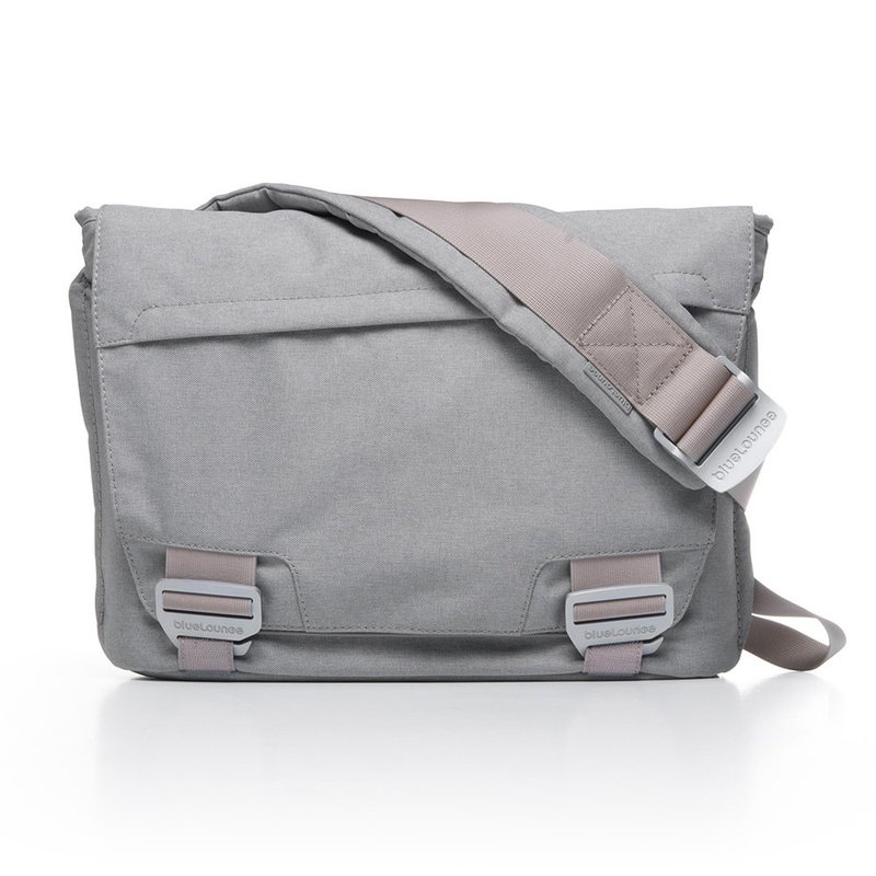 Bluelounge スモールメッセンジャーバッグ グレー (14インチMacBook Pro収納可能) - ショルダーバッグ - その他の化学繊維 グレー