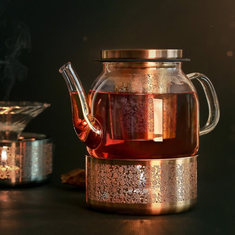 Brilliant glass teapot (650ml) - ถ้วย - แก้ว สีทอง