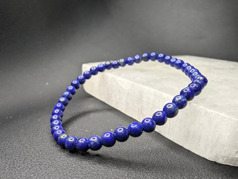 Lapis Lazuli Afghanistan 4mm Bracelet Natural Crystal - Bracelets - Crystal Blue