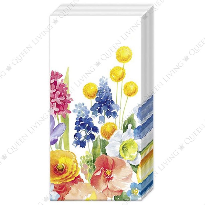 German IHR-21*21cm paper handkerchief-The magic of flowers - ผ้ารองโต๊ะ/ของตกแต่ง - กระดาษ หลากหลายสี