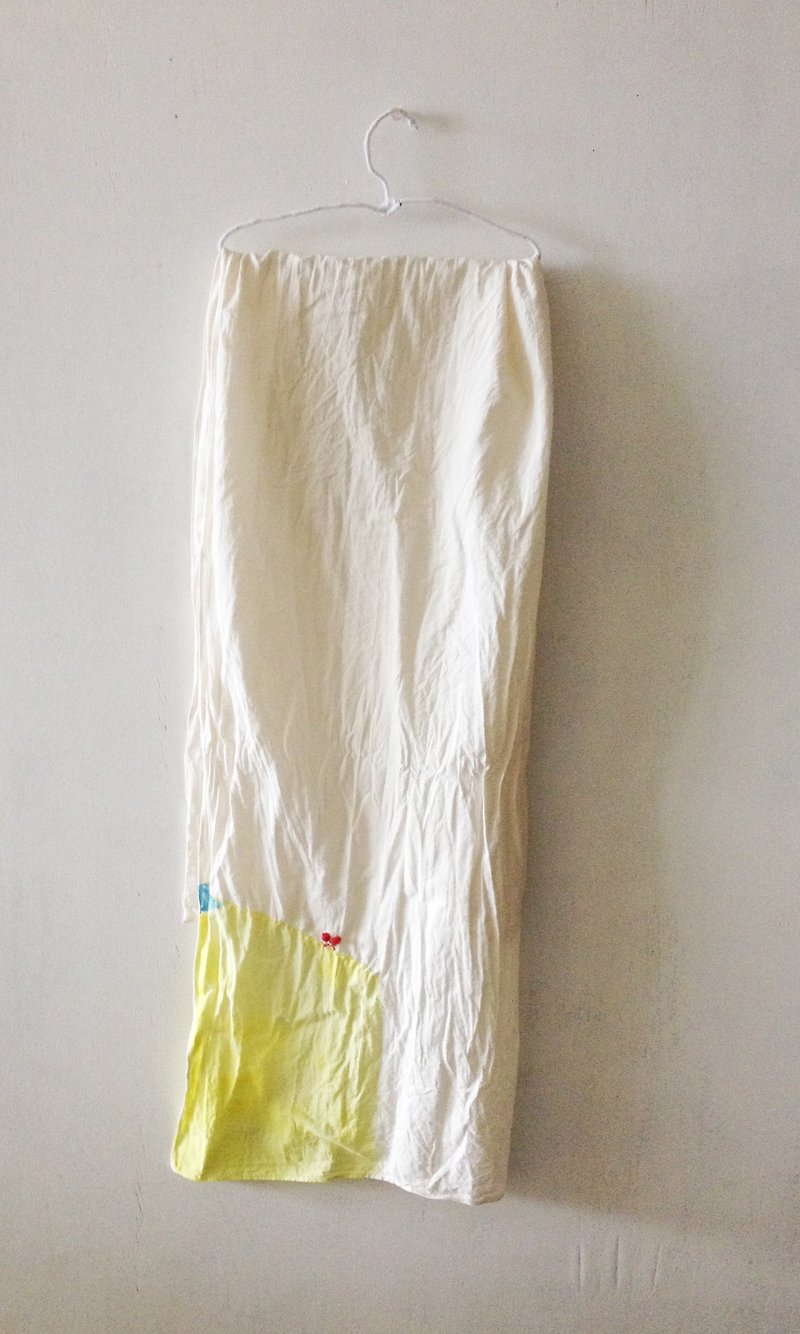 Hand-feel cotton scarf--Ponyo on the cliff - Other - Cotton & Hemp White