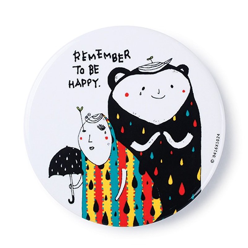 Happy rain / badge - Badges & Pins - Paper White
