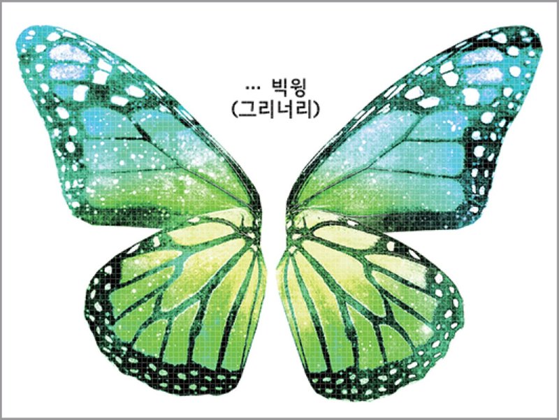 Butterfly Big Wing 6types (blackraccoon) Vintage collage design paper sticker - 貼紙 - 紙 多色