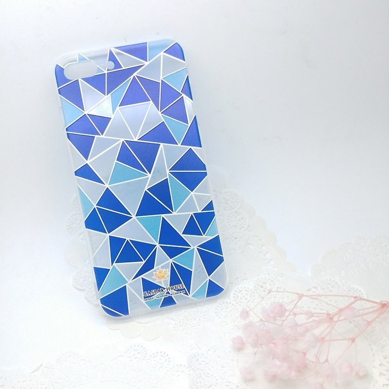 モザイク電話ケース - スマホケース - プラスチック ブルー