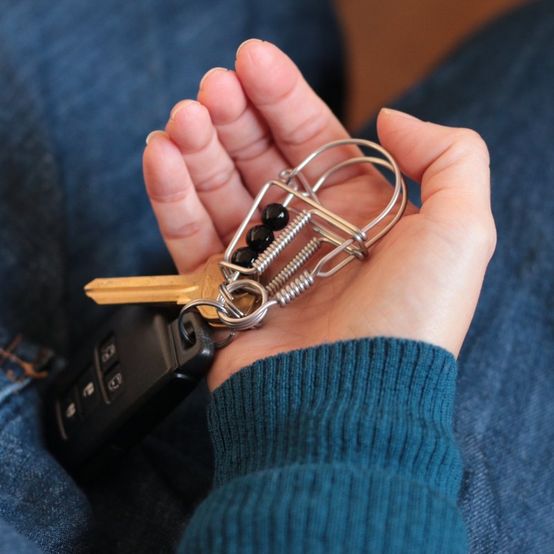 Carabiner 65/Black Onyx - Keychains - Other Metals 