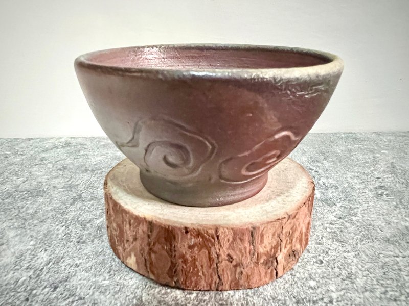 雲紋柴燒茶杯 - 茶壺/茶杯/茶具 - 陶 