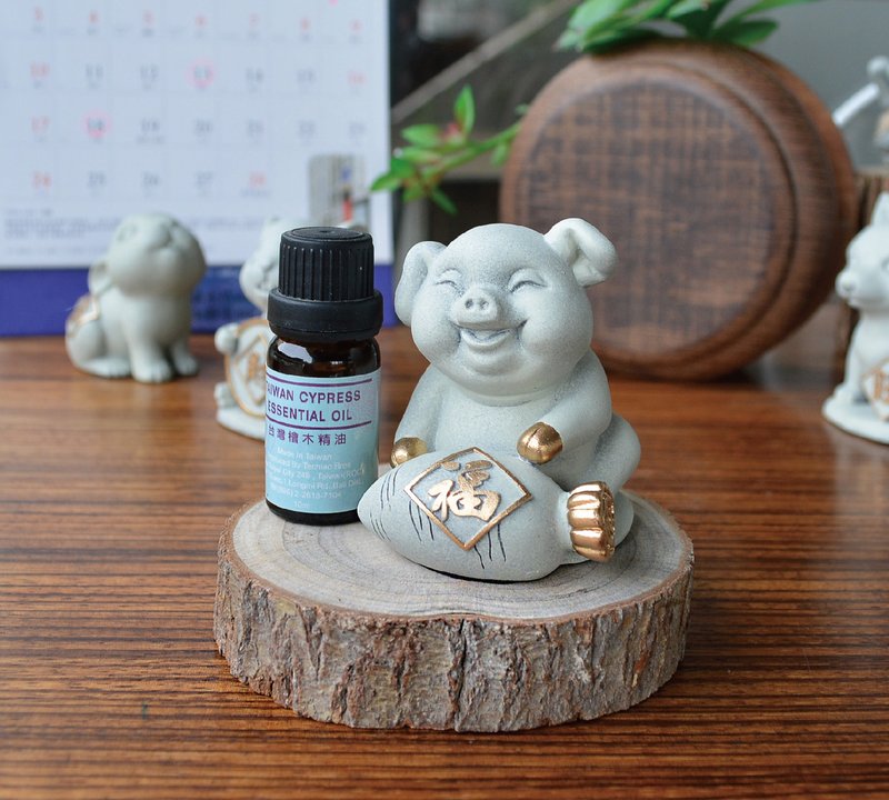 12生肖原木擴香墊+檜木擴香精油(送限量檜木純露) - 裝飾/擺設  - 木頭 咖啡色