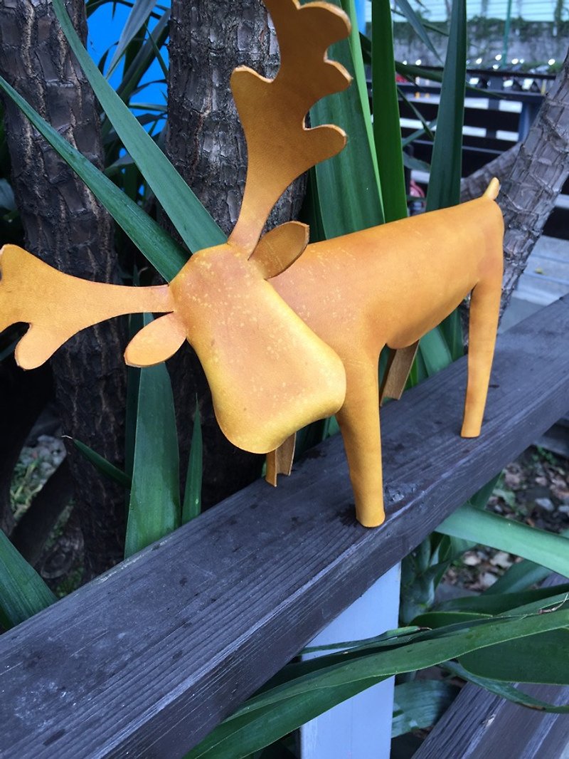 大黃鹿 / 自然風格皮革小物居家佈置 - 裝飾/擺設  - 真皮 黃色