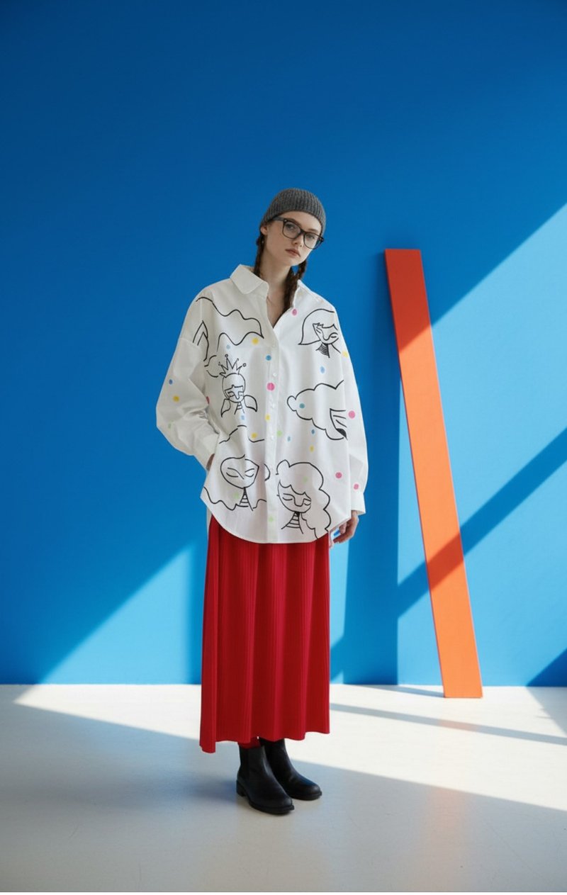 2025FW Figure Graphic T-Shirt - เสื้อเชิ้ตผู้หญิง - วัสดุอื่นๆ 