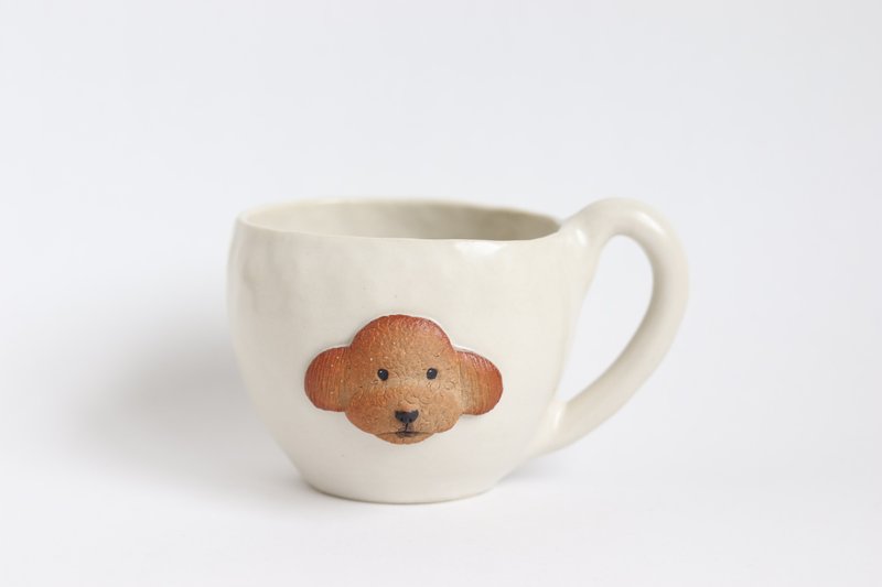 Animal Mug Toy Poodle [Made-to-Order] - Pottery & Glasswork - Pottery Brown