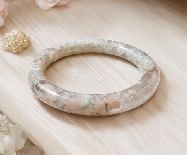 高品質グリーン桜瑪瑙ブレスレット ブレスレット saison 通販