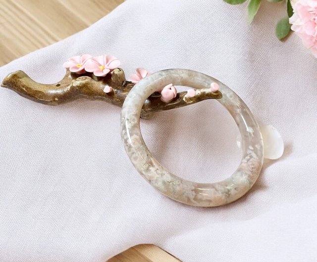 最高品質の桜瑪瑙のブレスレット 15mm