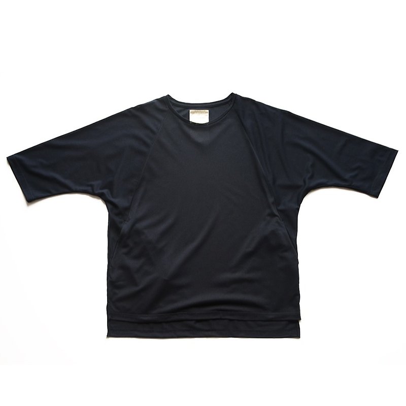 日本 紙纖維 拉克蘭袖 口袋 T恤 - T 恤 - 紙 黃色