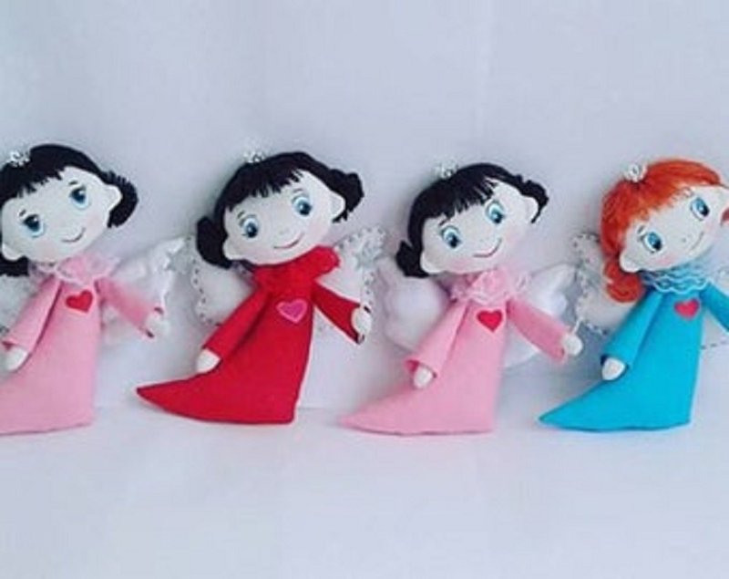 4 Four Angels doll Fairy doll Handmade doll rag doll - 嬰幼兒玩具/毛公仔 - 棉．麻 