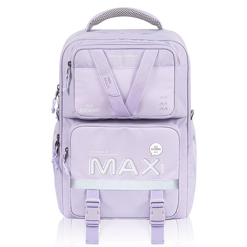 TigerFamily MAX Inspired Protecting the Ocean Series Ultra-Lightweight Backpack Pro 2S-Dream Purple - กระเป๋าเป้สะพายหลัง - วัสดุกันนำ้ สีม่วง
