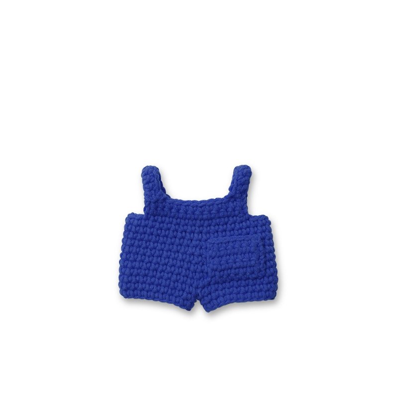 荷蘭Miffy米菲兔 配件衣服 藍色吊帶褲 純棉全手工 娃娃專屬配件 - 玩偶/公仔 - 棉．麻 藍色