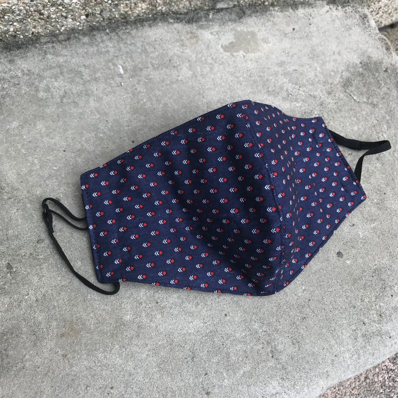 Sienna蠶絲裡立體口罩 - 口罩/口罩收納套 - 棉．麻 藍色