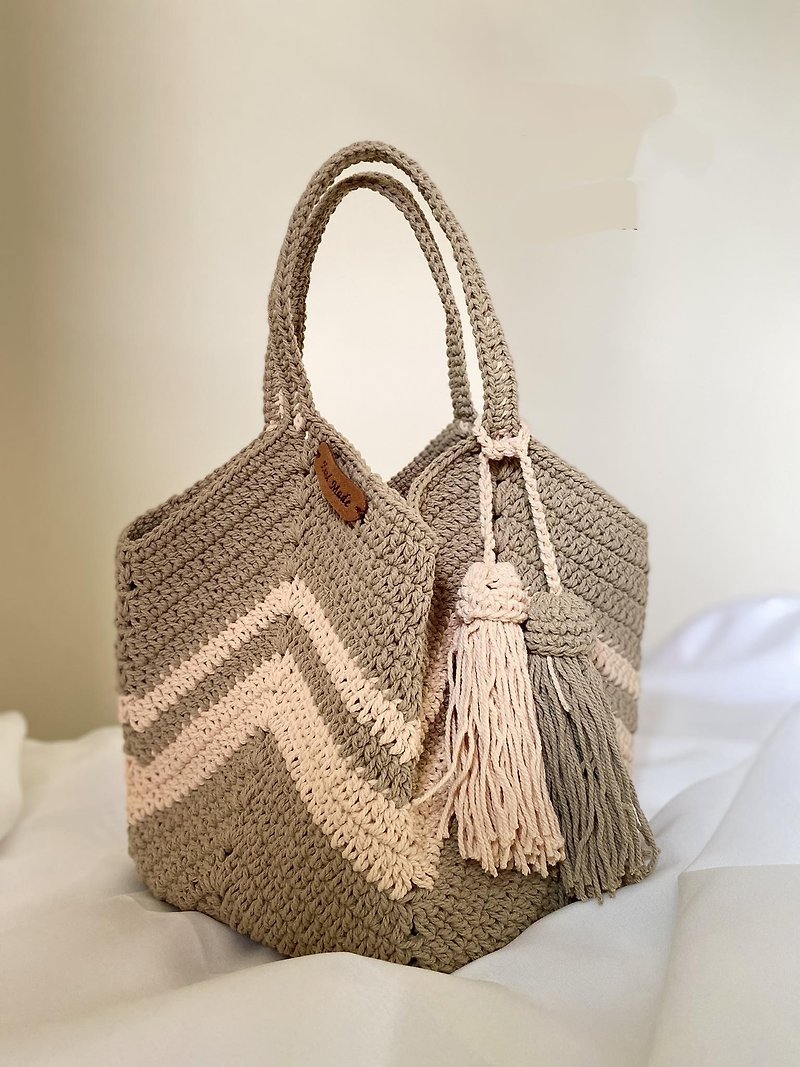 100% handmade crochet bag - Handbags & Totes - Other Materials 