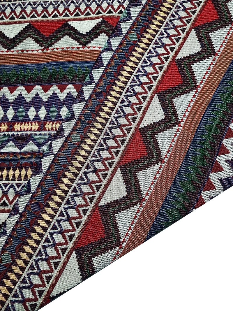 Multi-color Tribal Fabric Thai Woven Fabric Craft Supplies Textile 1/2 yard - 編織/刺繡/羊毛氈/縫紉 - 其他材質 多色