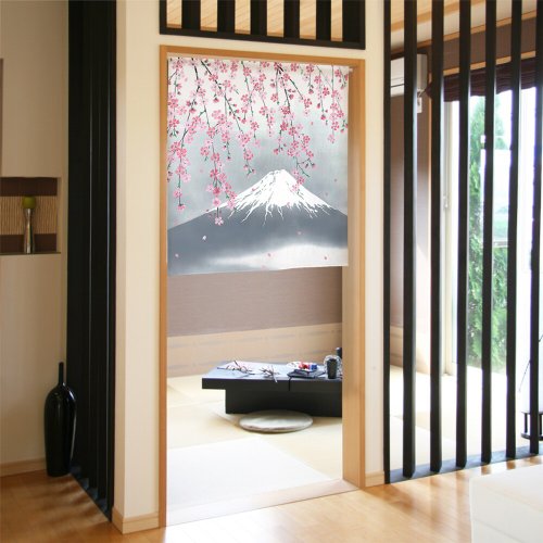 Moonstar House 星月屋 【預訂】日本製 垂櫻富士山短門簾