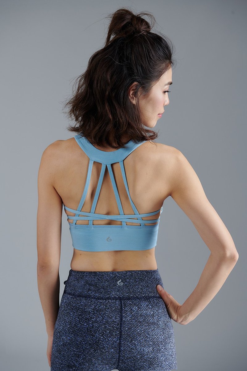 【Yoga Flow】Hope Bra - Sky Blue 信用卡優惠 聖誕節 - 瑜珈服/瑜珈褲 - 聚酯纖維 
