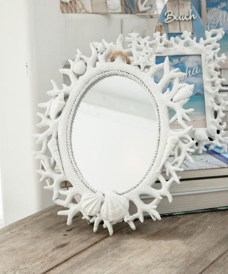 [Popular pre-order] Hawaiian ocean coral hanging mirror 47HP4106 - Items for Display - Other Materials 