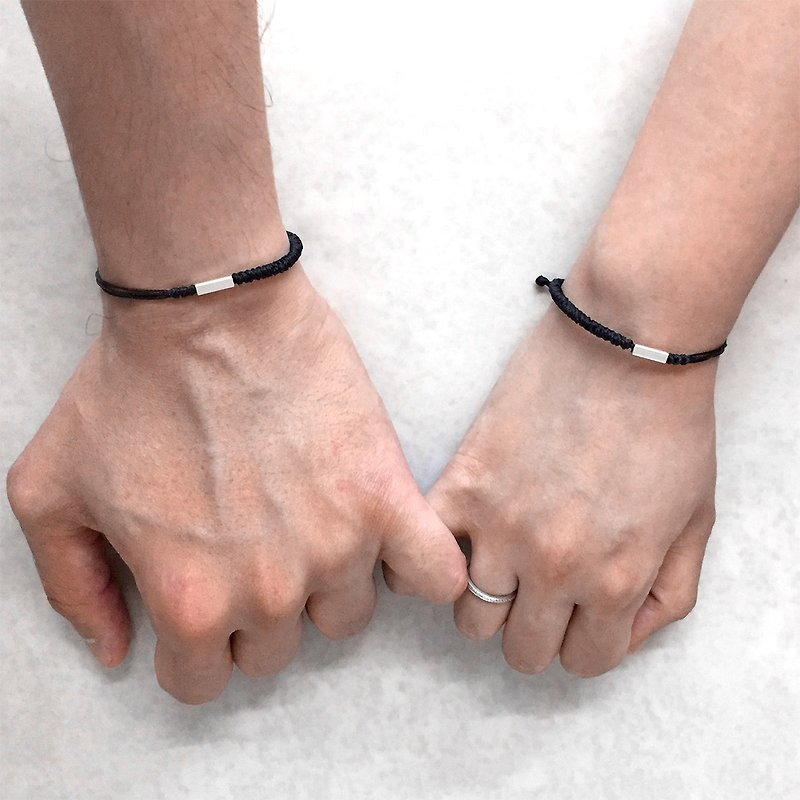 Custom Engraving Couples Bracelet | Love Couples Bracelet | Bar Couples Bracelet - Bracelets - Silver 