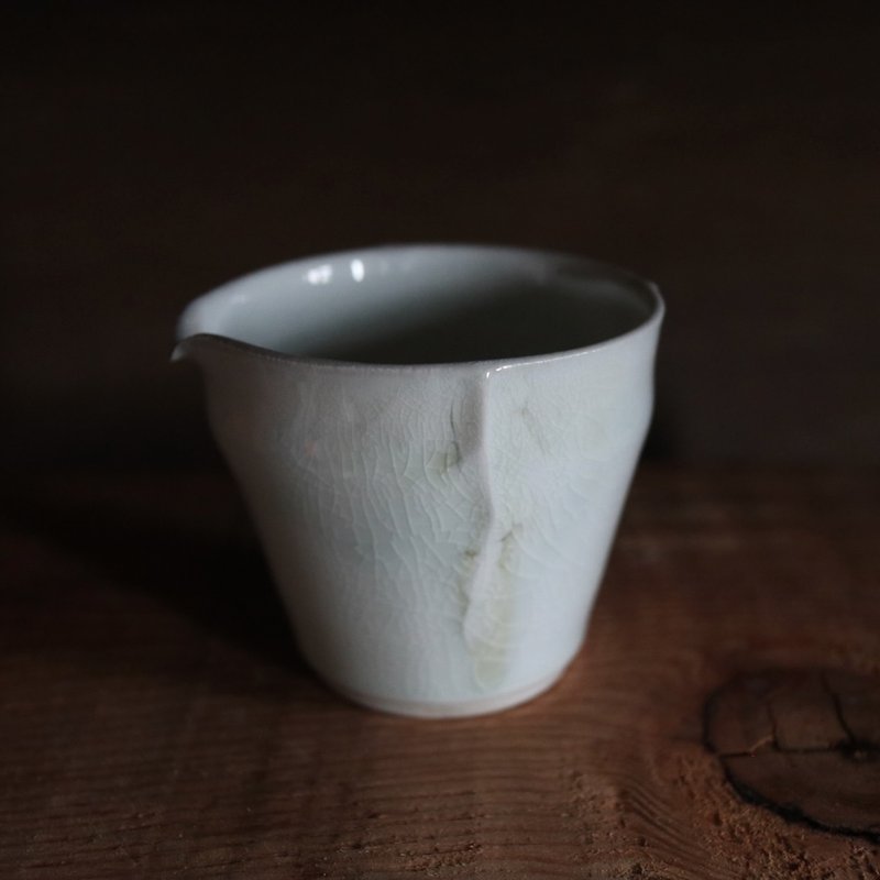 墨痕・柴燒勻杯 115ml - 茶具/茶杯 - 瓷 白色