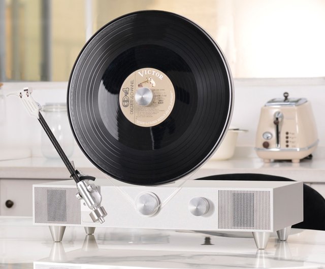 Gramovox Grammy CreationEdition縦型ブラックレコードプレーヤーレトロ蓄音機リビングルームBluetoothオーディオ -  ショップ junyuadv スピーカー - Pinkoi