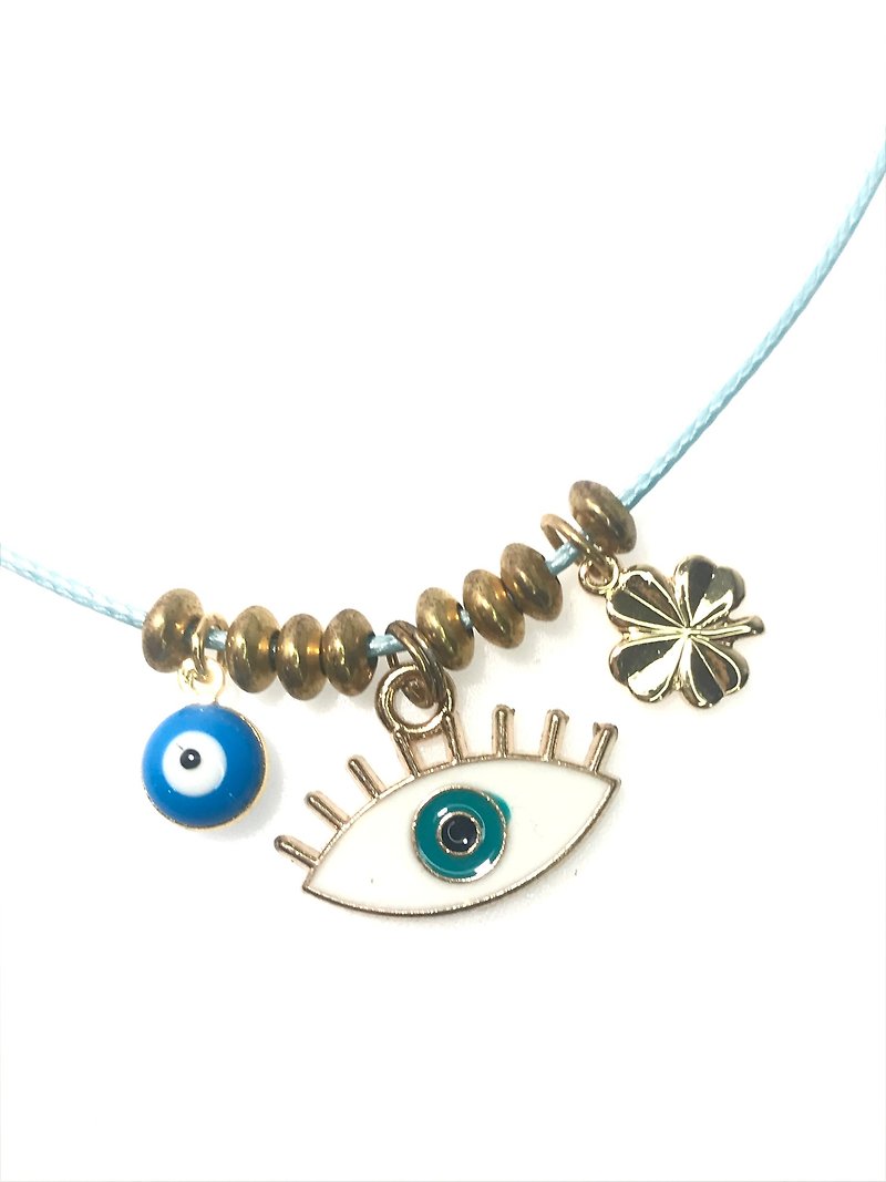 Evil eye necklace - Necklaces - Enamel Blue