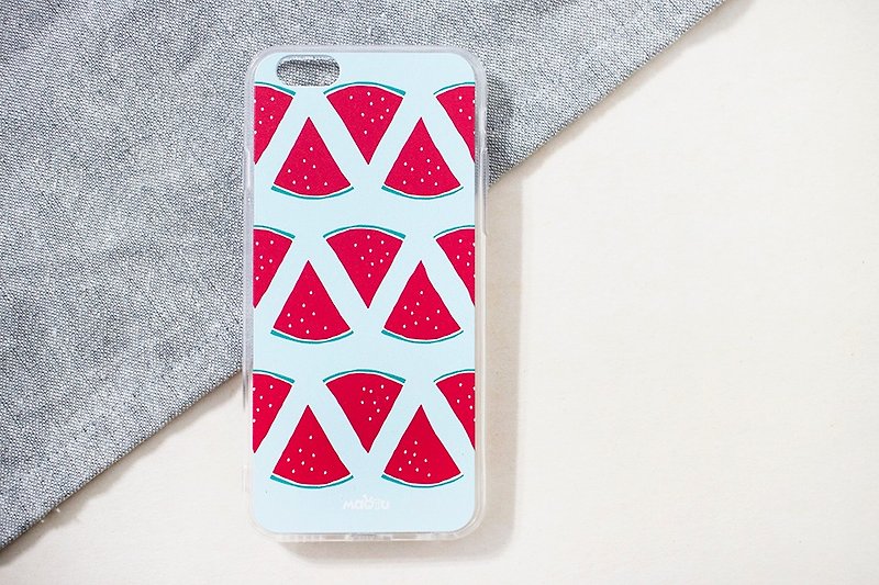 Maotu-mobile phone case (watermelon) - Phone Cases - Plastic Red
