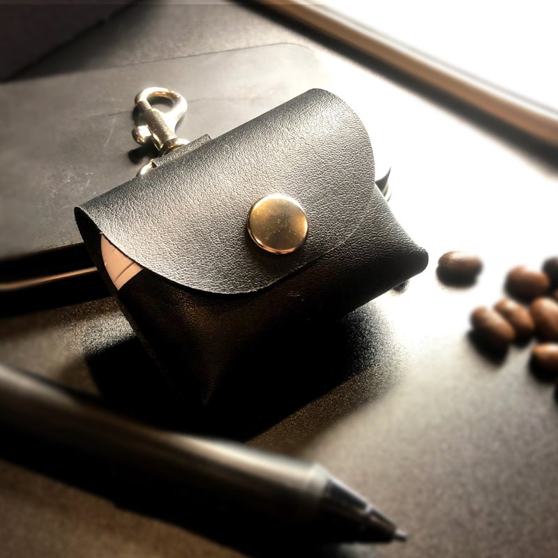 萌友Airpods保護套系列∣第2代∣第3代∣Airpods Pro∣皮革幕夜黑 - AirPods/耳機保護套 - 其他材質 黑色