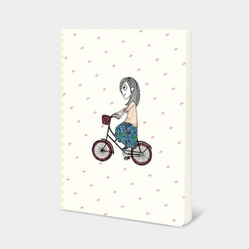 ドロシー32Kカラーステッチノートブック-自転車（9AAAU0024） - ノート・手帳 - 紙 ホワイト