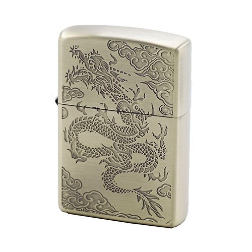 [ZIPPO official flagship store] Dragon pattern gold windproof lighter  ZA-3-35C