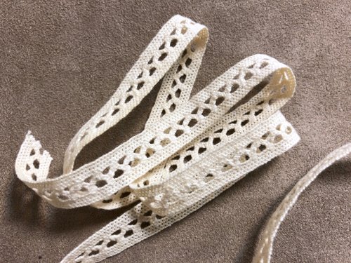 Crystal Rose Ribbon 緞帶專賣 純棉蕾絲帶/雙邊小三角/12mm