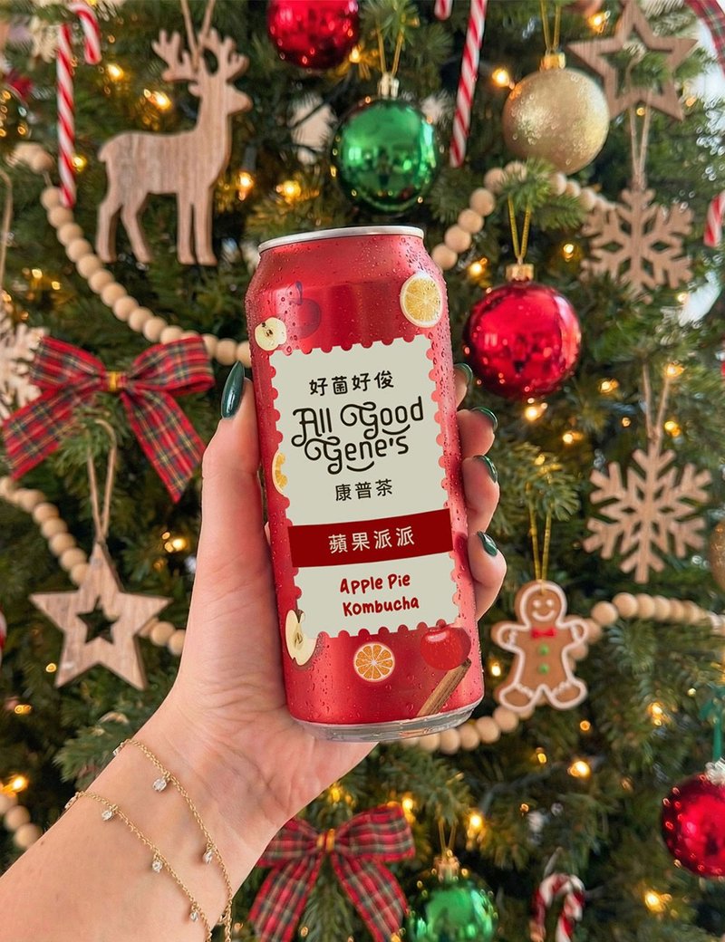 蘋果派派康普茶 330ml/罐裝14瓶 - 茶葉/茶包 - 新鮮食材 紅色