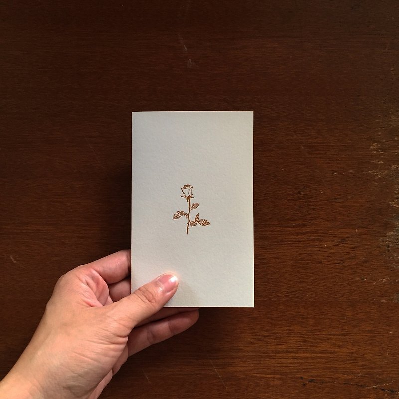 Card / Rose Rose / Hot Fog Gold - การ์ด/โปสการ์ด - กระดาษ ขาว