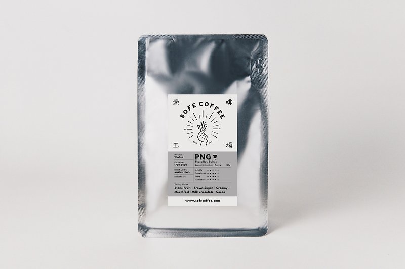 新鮮食材 咖啡/咖啡豆 銀色 - 單品咖啡豆 - 巴布亞新幾內亞 (125g)