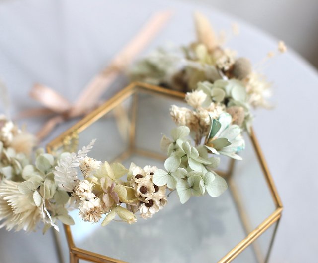 Forest Corolla Hydrangea Bridal Wreath/Customizable - Shop Kielo