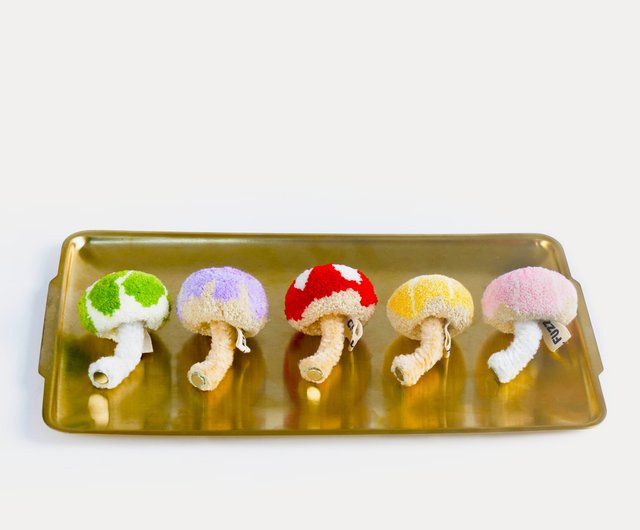 テングタケ属 - ハンドタフト立体キノコ冷蔵庫用マグネット